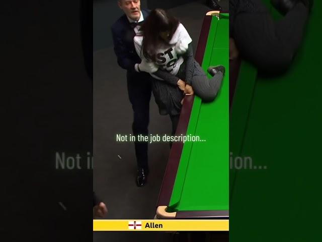 Referee Olivier Marteel has been praised for stopping a protestor at the Crucible  #shorts #snooker