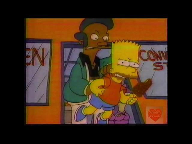 Butterfinger Ice Cream Bars | Television Commercial | 1991 | The Simpsons Quick E Mart