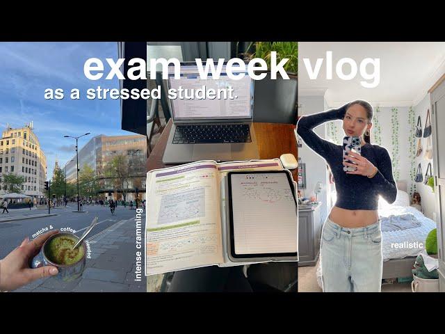 realistic exam week vlog as a stressed student cramming, productivity and coffee;)