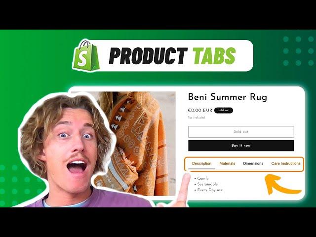 Product Page Tabs | Shopify Store Design 2024