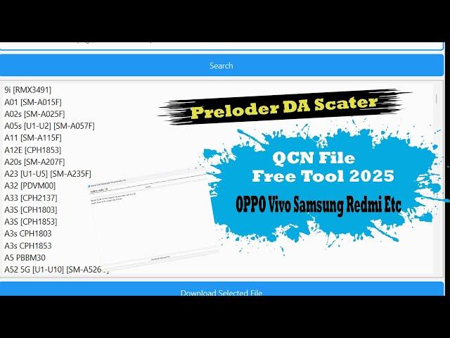 Preloder DA Scater & QCN File Free Tool 2025 ! OPPO Vivo Samsung Redmi Etc