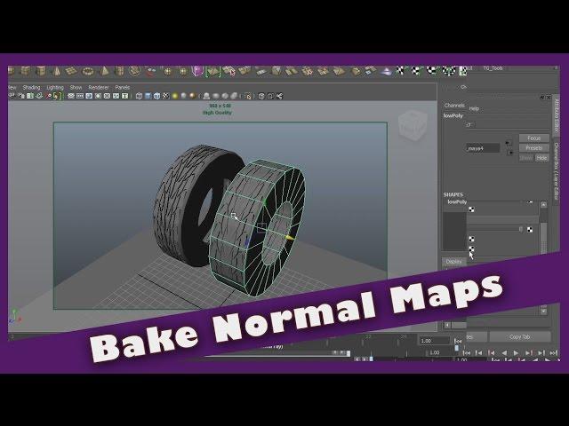 Bake a Normal Map using Maya