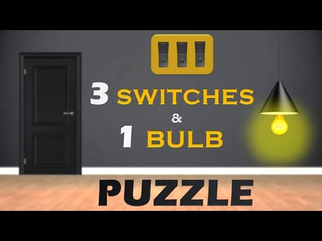 Can you solve the 3 Switches and 1 Bulb PUZZLE  || Lateral Thinking Question