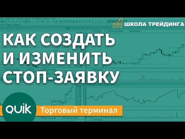 Как создать и изменить стоп-заявку – Торговый терминал QUIK \ Школа Трейдинга