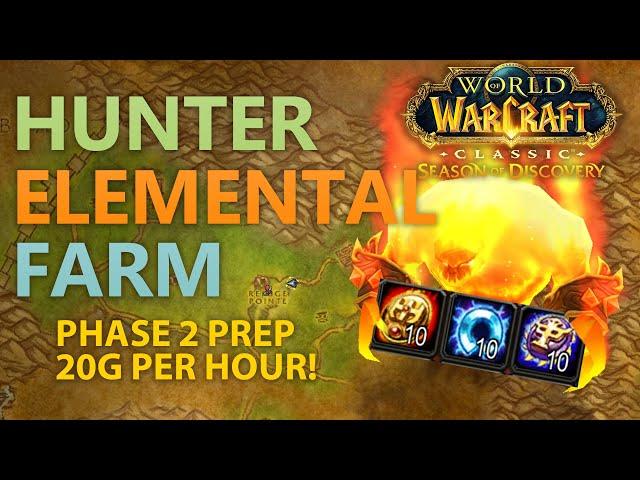 Hunter Elemental Farm | Whirlwind Axe Quest | Season of Discovery Phase 2 prep