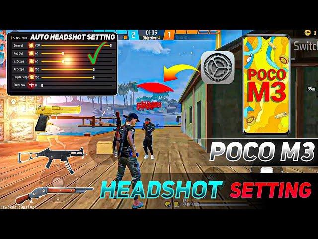 Free Fire Headshot Setting ️ || Poco m3 Sensitivity Setting [ DPI + HUD + POINTER SPEED ]  FF