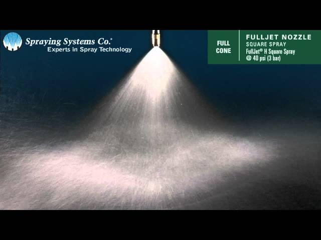 FullJet® HH Square Spray Nozzle Pattern Demonstration by Spraying Systems Co.