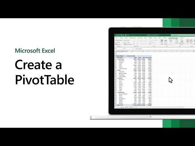 Create a PivotTable in Microsoft Excel