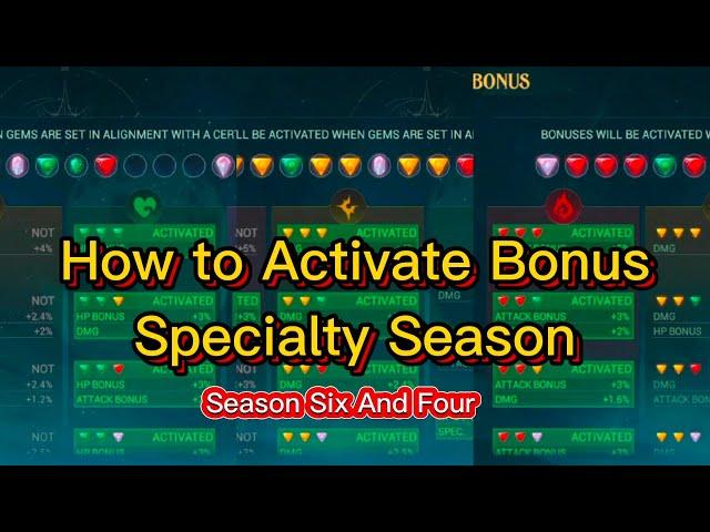 Three Ways To Activate The Specialization Season Bonus in Seasons Six And Four. Sea Of Conquest