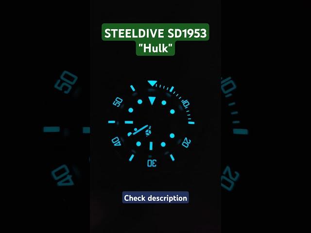 Steeldive SD1953 "Hulk" #watch #watches #steeldive #rolex #homage #submariner #sd1953