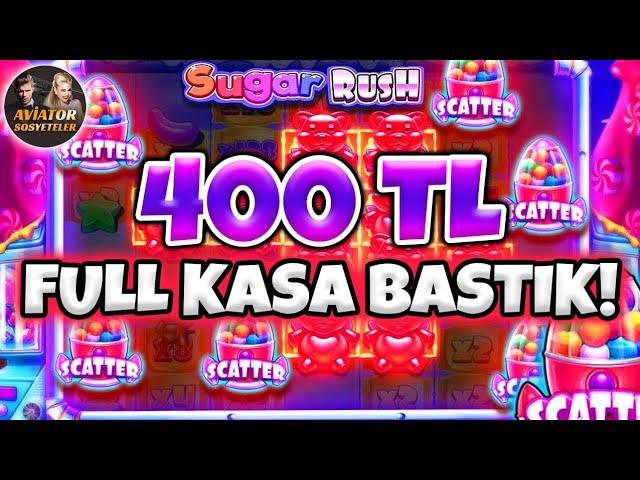 Sugar Rush Küçük Kasa | 400 TL Full Kasa Bastık | Slot Oyunları Küçük Kasa Kazançlar | 100