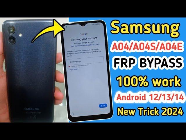 Samsung A04/A04E/A04S FRP Bypass Android 13/14 Without Pc 2024 | TalkBack Not Work | Adb enable fail