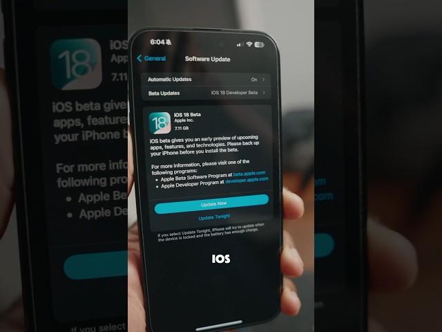 Before You Download iOS 18 beta… #ios18 #iphone one