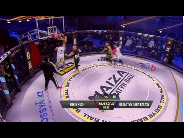 MMA fighters play brutal basketball-UFC hybrid game inside cage in bonkers new sport