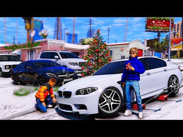 ОПЕРСКАЯ ЕЗДА В GTA 5 - ПЕРВЫЙ СНЕГ! ПЕРЕОБУЛ BMW M5 F10 НА ЗИМНЮЮ РЕЗИНУ! АРЕНДОВАЛ ПАРКОВКУ ВОТЕР