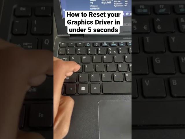 How to reset your graphics driver in under 5 seconds | #shorts #graphics #graphicsdriver #reset