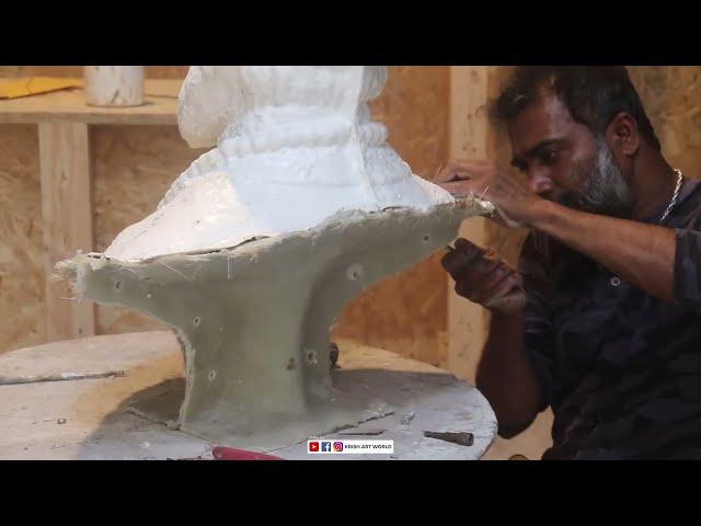 Fiberglass Casting From Rubber Mold#3dChattrapatiShivajiMaharaj#howtomake#casting#arttech#artworld