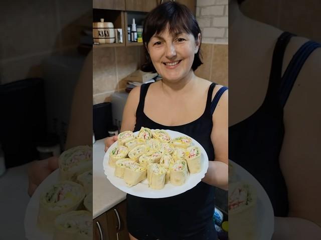 Легка закуска з крабовими паличками #готуємосмачно #закуска #смачно #рецепт #легко