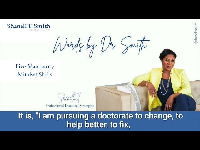 Words by Dr  Smith: 5 Mandatory Mindset Shifts