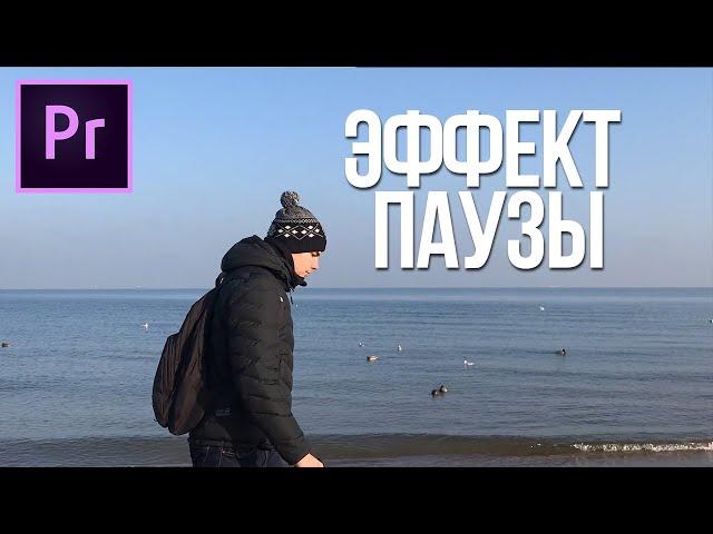 Как сделать эффект паузы в Adobe Premiere Pro? (заморозка времени, стоп-кадр)