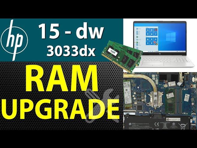 How to Upgrade RAM on an HP 15-dw3033dx Laptop | Step by Step