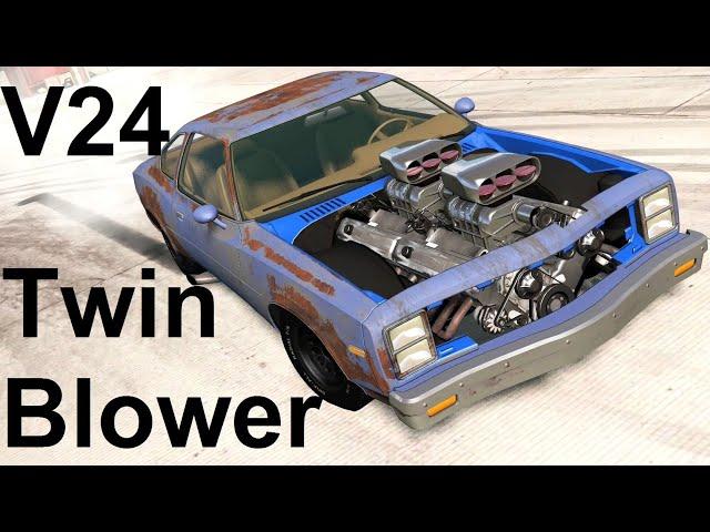 The 4000HP V24 Swapped Muscle Car! BeamNG. Drive