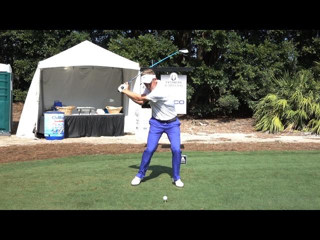 LUKE DONALD 120fps SLOW MOTION FACE-ON DRIVER GOLF SWING