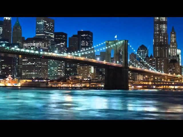 Мост, трафик "Фоновое видео Timelapse New York City USA Таймлапс"