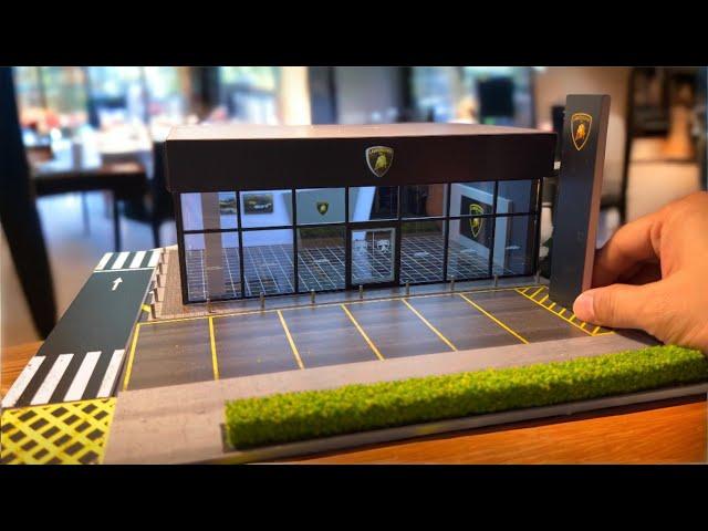 Unboxing Lamborghini Car Showroom 1/64 Diorama | Hotwheels Diorama