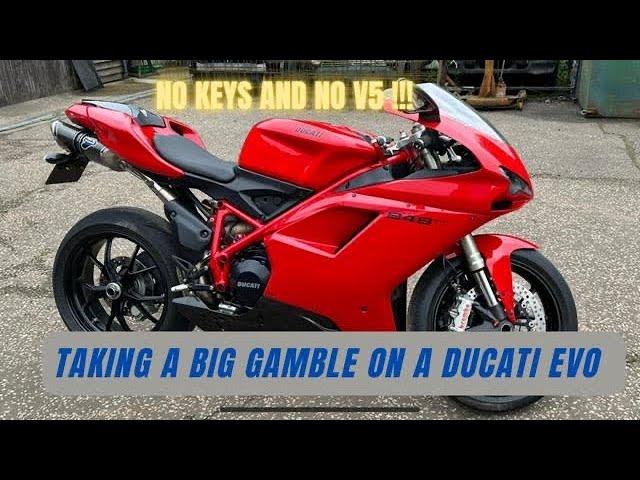 WE RISK 1000's £££ ON A NON RUNNER DUCATI EVO WITH NO KEYS