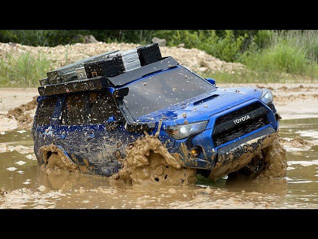 1/10 Scale RC:TOYOTA 4RUNNER(3D Printed Body/SCX10 II/RC4WD Wheels/Tires) Muddy Off-road Driving. #3