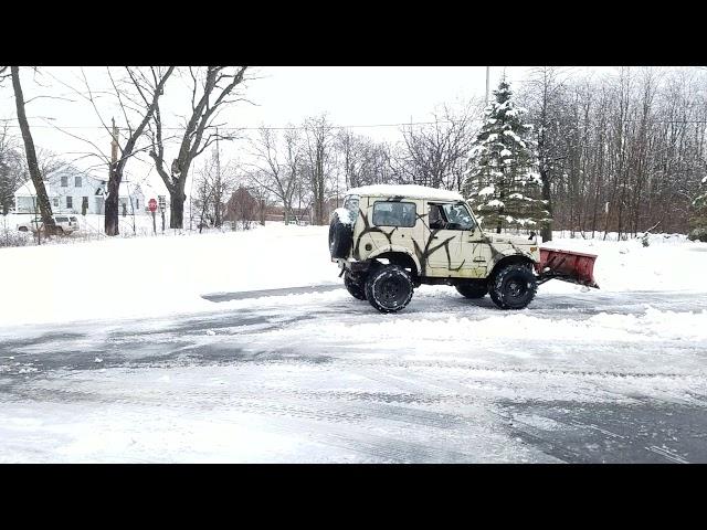 Samurai PLOW TRUCK!!! This Suzuki makes fast work of winter clean up! @Hwy83SUZUKI