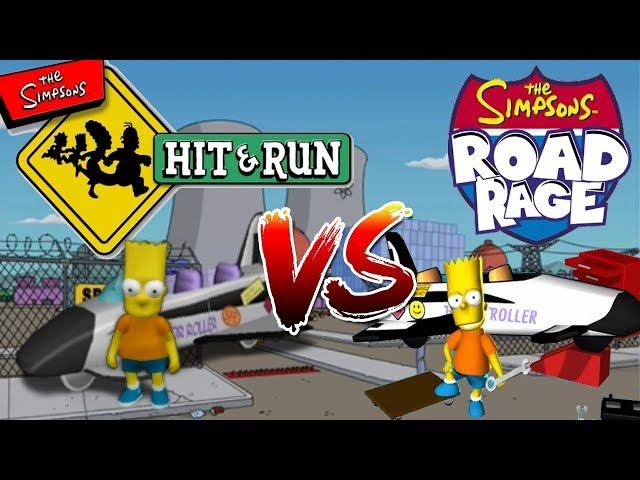 Simpsons Hit & Run Cars From Road Rage (Comparison)