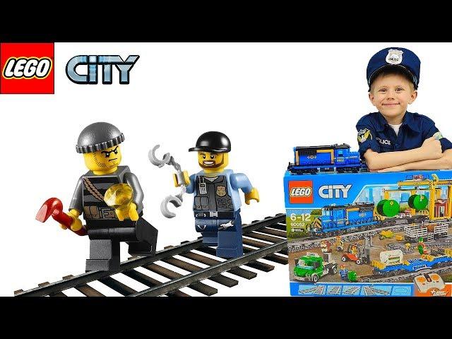 LEGO CITY CARGO TRAIN and attack of lego bandits - Lego police and special operation