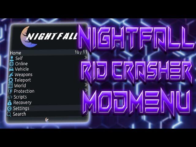 NIGHTFALL LATEST SHOWCASE GTA 5 ONLINE 1.60(RECOVERY+RID CRASH) (*UNDETECTED*) #poras