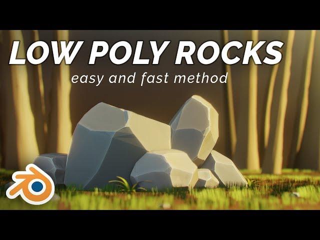 Blender 2.8 Tutorial - Low Poly Rocks Modelling | Fast and Easy !