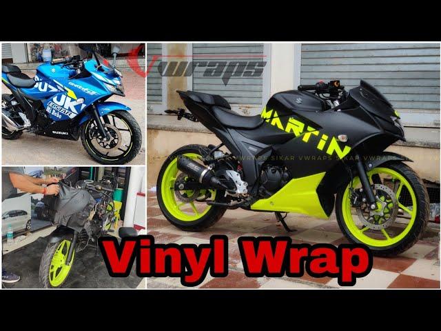 Suzuki Gixxer SF Vinyl Wrapping Black Matt | Gixxer SF Modification | Vwraps Sikar