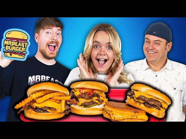 We Tried Every MrBeast Food! (Family Challenge)