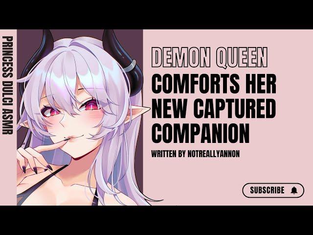 Demon Queen Comforts You - F4M / ASMR / Whispers / Cuddles / Praise / Head scratches / Sleep aid