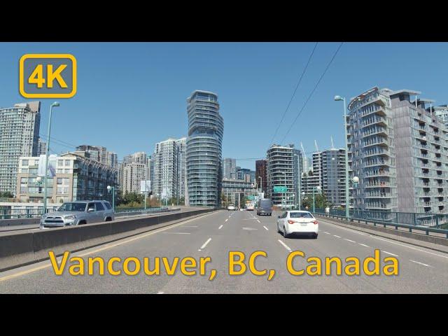 Driving in Downtown Vancouver, British Columbia, Canada - 4K60fps