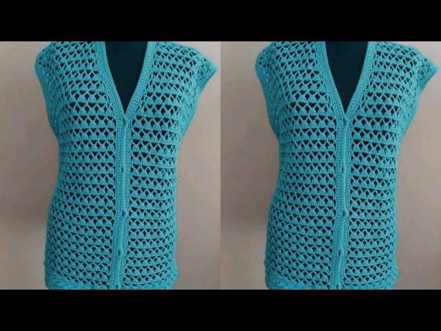 Amazing Crochet Women Vest Pattern Crochet Sweater Vest Easy Pattern New stitch