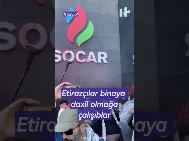 SOCAR-ın binasına basqın. Polis müdaxilə etdi