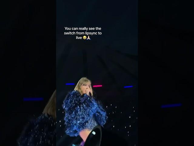 Watch Taylor Swift Switch from Lip Syncing to Singing at the Eras Tour  #taylorswift