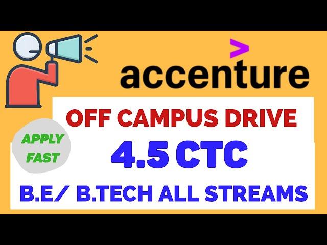 Accenture OFF-CAMPUS Recruitment Drive | Accenture Hiring Associate Software Engineer [Offcampus]