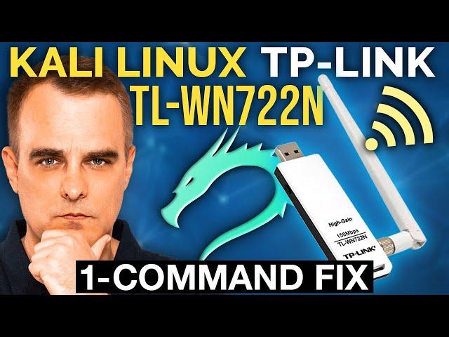 Kali Linux TP-Link TL-WN722N install (1 command fix)