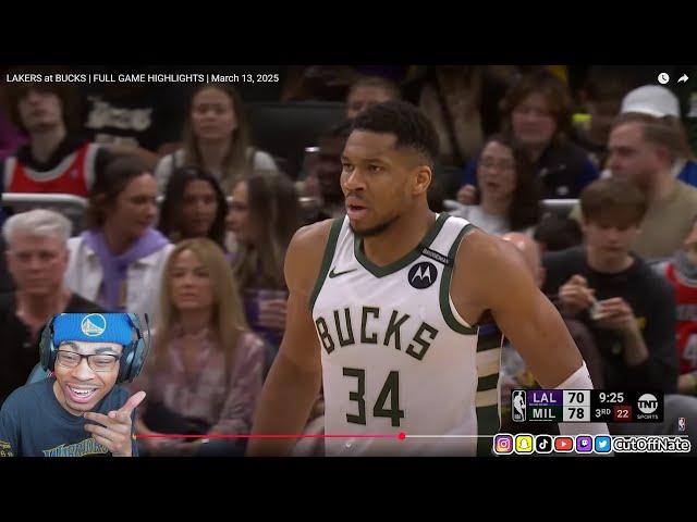 LAKERS FAV OPP REACTS TO LAKERS at BUCKS | FULL GAME HIGHLIGHTS | March 13, 2025