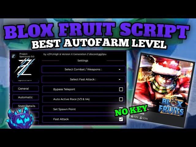 Project Spectrum Hub Roblox Script | New Blox Fruits Script Update Best Auto Farm Level