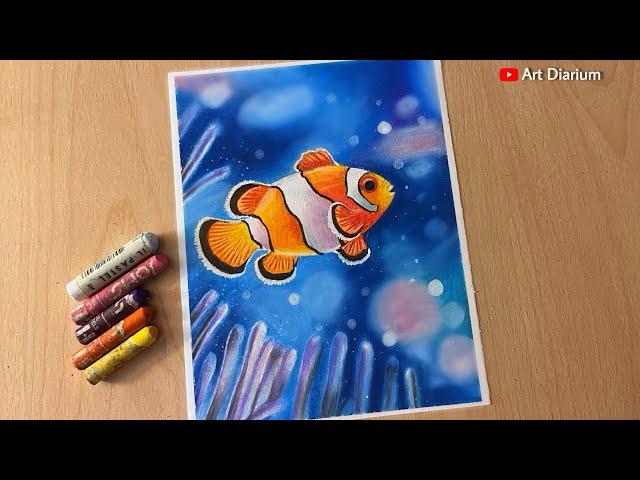 How to Draw a Fish with Oil Pastels for Beginners Step-by-Step