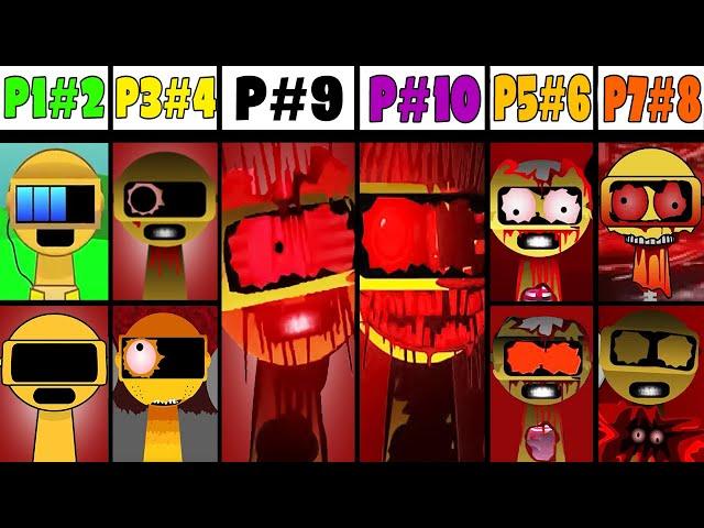 Phase 1 VS Phase 2 VS Phase 3 VS Phase 4 VS Phases 6-10 in Incredibox Sprunki versions + NEW MOD