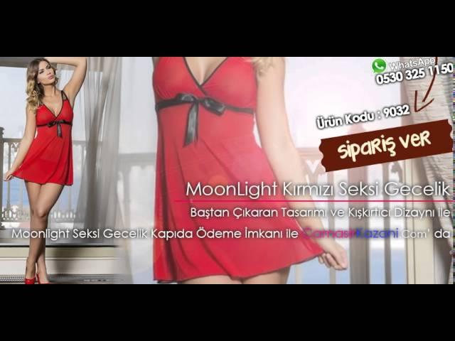 Moonlight Kırmızı Gecelik Modeli